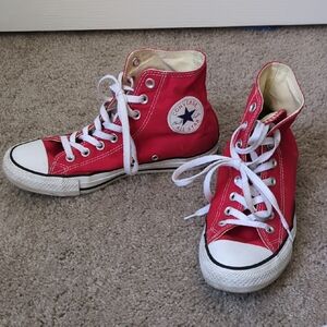 Converse Red High-Top Sneakers